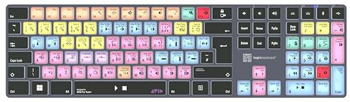 LOGICKEYBOARD 'Titan' Wireless Backlit designed for composing in Avid Pro Tools on Windows • p/n LKB-PT-TPC-UK