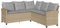 vidaXL L-förmiges Couchsofa mit Kissen Beige Polyrattan, Sofa, Gartensofa, Gartensitzgelegenheiten, Couch, Outdoor-Sofa, Sitzgelegenheiten im Freien