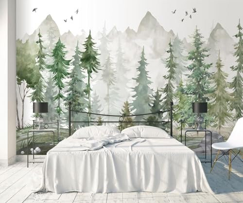 ZXCHEE Papier Peint Panoramique Montagne Forêt Abstraite Papier Peint 3D Tapisserie Salon Chambre Décoration Murale -ZCS11-350x250cm (Width x Height)