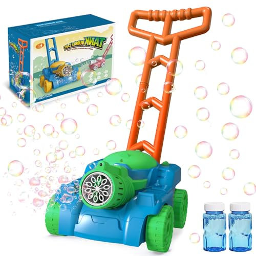 Rasenmäher Kinder Seifenblasenmaschine,Blase Rasenmäher für Kleinkinder,Bubble-Mower Rasenmäher,Blase Makers für Kinder,Bubble Machine für Sommer im Freien Garten Gartenspielzeug