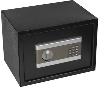 Mermajestic 22L Safe für Zuhause, Geldtresor mit Zahlenschloss & SchlüSsel, Feuerfest, Wasserdicht, Mit Licht und Abnehmbarem Regal, Digitale Geldkassette, BüRo, Bargeld, Dokumente, Juwelen