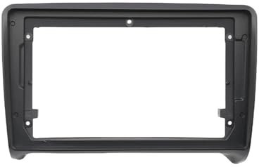 DYDGUTUFB Cadre Façade D'autoradio Kit De Montage Autoradio 9 Pouces 2 DIN Panneau Stéréo Faisceau De Câbles Adaptateur Câble d'alimentation Canbus pour TT MK2 2006-2014(Only Frame)