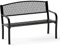 COSTWAY Gartenbank Metall, wetterfeste Sitzbank für 2 Personen, Balkonbank mit Armlehne, Metallbank bis 300 kg belastbar, Eisenbank für Garten, Terrasse, Balkon, 128 x 60 x 86 cm (Schwarz)