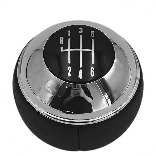 Fouedy Getriebe Knopf 5/6 Schalthebel Hand Ball - Auto Schaltknauf Lever für Mini R50 One D R52 R53 Cooper S 3 Türen 2001 2002 2003 2004 2005-2008 (6 Gang)