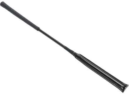 POENVFPO Cavalcando la Frusta in Pelle di Brevetto Premium Strumento Essenziale per Gli Appassionati di Equestri (Black)