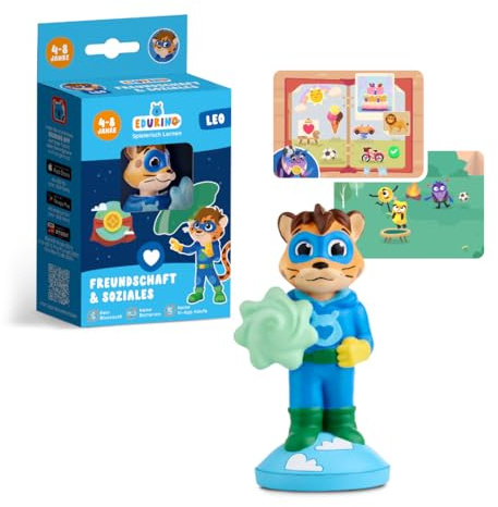 Edurino Figur Leo – Lernspiel App für Kinder ab 5 J. – Freundschaft Lernen | Spielerisch Digital Lernen, Freundschaft & Soziales & Soziale Kompetenzen, 5-8 Jahre, Inkl. App, Pädagogisch