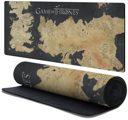 Head Case Designs Officially Licensed HBO Game of Thrones World Map Graphic Art 37.4 x 15.75 x 0.16 inches (900 x 400 mm) - XL Gaming Office Desk PC Keyboard Mouse Mat Pad
