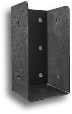 Framola Extra Strong Timber Rafter Bracket – Textured Black Finish – Heavy-Duty Pergola Joist Support – for 6 x 3 Timber (150mm x 75mm) – UK Made Galvanised Steel Roof Bracket