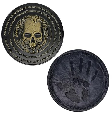 FaNaTtik The Elder Scrolls IV: Oblivion Dark Brotherhood Medallion – Limited Edition Collectible (Officially Licensed, 70mm Diameter, Black & Gold Dual-Plated, Individually Numbered) | Limited Edition Collectible, Officially Licensed, 70mm Diameter, Black & Gold Dual-Plated, Individually Numbered