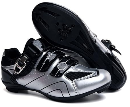 Mateju Chaussure Vélo Route Hommes, 36-47 EU Chaussures Vélo SPD de Course avec Crampons Antidérapants Chaussures de Cyclisme Homme Respirantes Unisexes