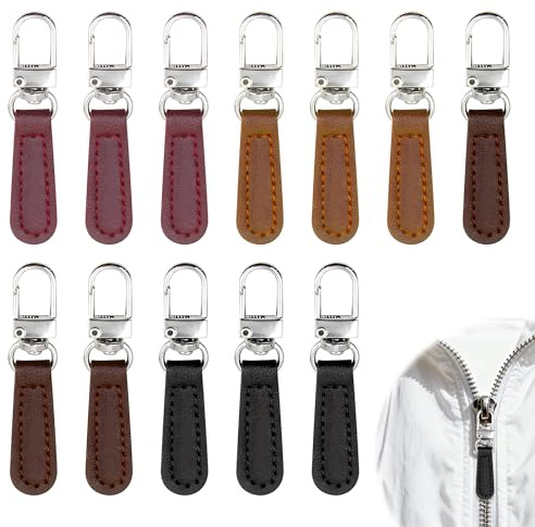 Premium 12er Pack Reißverschluss Zipper Ersatz, Vielseitig für Taschen | Koffer, Jacken, Hosen, Mit Reißverschluss Reparatur Set und Reisverschluss-Reparaturset für Schnell Austausch.