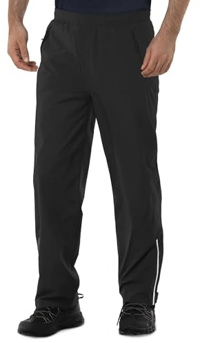 33,000ft Pantalon de pluie imperméable pour homme - Pantalon de randonnée léger - 5000 mm - Coupe-vent - Pour la randonnée, le camping, le vélo