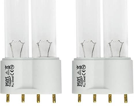 Pisces Lot de 2 Ampoules de Rechange pour Filtre de Bassin UVC 55 W