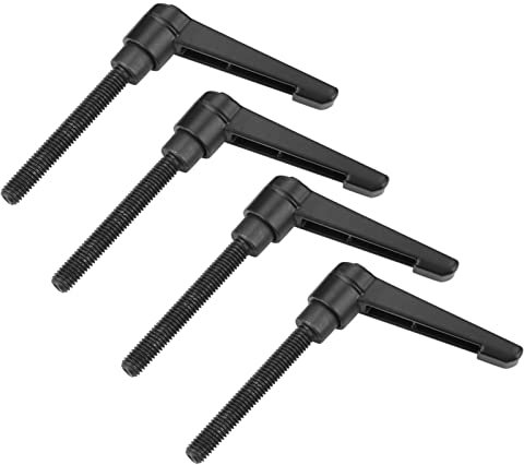 Walfront 4 pezzi /M5 x 16/20/25/32/40/50/Maschio Filettatura Macchinari 304 Lega Regolabile Maniglia di Fissaggio Leva di Bloccaggio con Perno Manico Universale (4CM)