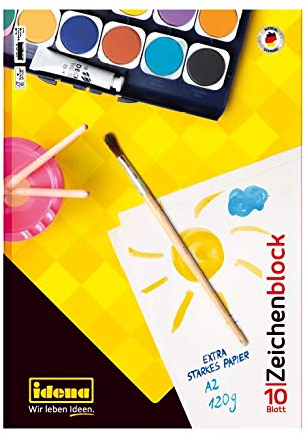 5 Zeichenblöcke / 10 Blatt je Block / Malblock DIN A2 / 120g/m²