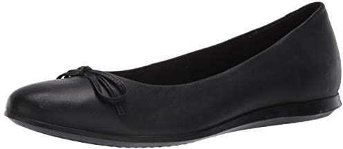 ECCO Women's Touch Ballerina 2.0 Ballet Flat, Black, 6/6.5 UK