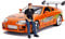 Jada Toys Fast & Furious 1995 Toyota Supra, Spielzeugauto aus Die-cast, zu öffnende Türen, Kofferraum, abnehmbare Motorhaube, inkl. Die-cast Figur Brian O'Conner, Maßstab 1:18, orange