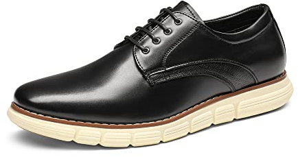 Bruno Marc Zapatos de Cordones Zapatillas de Vestir Oxfords Clásico Derby para Hombre,Size 43.5,Negro,GRANDPLAIN
