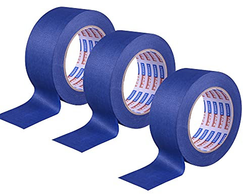 ADHES Malerkrepp Blaues maler klebebänder UV-Schutz für Malerarbeiten,Saubere Kanten,Keinerlei Rückstände (48mm x 55m(3rolle))…