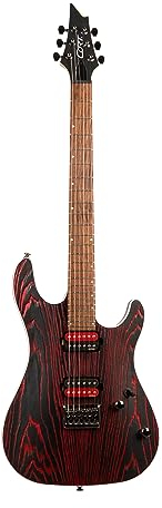 Cort KX300 Etched Black Red with EMG RetroActive Super 77 and Sand-Blasted Top