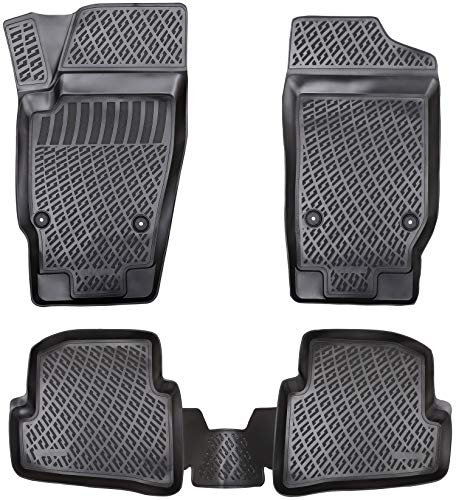 Elmasline 3D Gummimatten Set für SEAT Ibiza 4 2009-2017 | Fußmatten mit extra hohem Rand | Zubehör