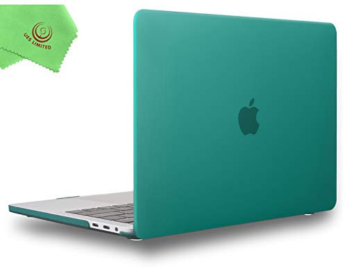 UESWILL - Carcasa Compatible con MacBook Pro de 16 Modelo 2019 A2141, Carcasa rígida Lisa Mate Compatible con MacBook Pro de 16 con Barra táctil y USB-C + paño de Microfibra, Verde Pavo Real