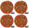 Taylor & Brown 28cm Solar Powered 20 LED Rose Artificial Topiary Ball Hanging Ornament Boxwood Garden Ultra Bright Light Decorative Two Functions (4 Pack, Red)