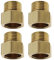eMagTech 4 Pezzi Da 3/8 Pollici Femmina A 1/4 Pollici Maschio BSP Adattatori Di Conversione Per Tubi Filettati In Ottone Esagonale Bush Raccordo Per Tubi Per Aria Acqua Gas Olio Combustibile