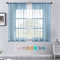 CUTEWIND Voile Gardinen Vorhang in Leinenoptik Stores Gardinen Transparent für Wohnzimmer Schlafzimmer Kinderzimmer Vorhänge mit Stangedurchzug Navy 2er Set je 140x137cm