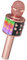 Ankuka Micrófono Karaoke Bluetooth Micrófono Inalámbrico Karaoke Micrófono Niña con Luces LED Regalo Juguetes para Niños Micrófono Cambiador de Voz, Compatible con Android, iOS, PC Oro Rosa-Negro