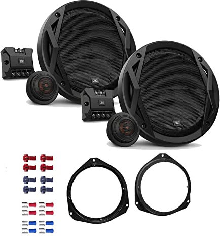 JBL Club 6500C Lautsprecher mit Einbauset passend für FIAT 500 (312) ab 2007 Türen vorne 360 Watt 165mm 2 Wege Kompo Auto KFZ PKW Boxen
