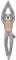 Deluxebase EcoBuddiez Tree Huggers - Wolf from 72cm Hanging Soft Toy made from Recycled Plastic Bottles. Eco-friendly soft and cuddly plush toy and perfect cuddly gift for kids.