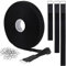 YMCRLUX 2.5cm x5m Hook and Loop Straps with 25 Metal Buckles,Cut-to-Length Reusable Cable Ties,Adjustable Fastening Cable Straps,Nylon Securing Cinch Strap,2.5cm Wide, Black
