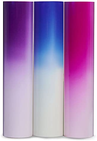 UV Color Changing Vinyl Sunlight-Sensing 12x 10 3D Puff Vinyl Heat Transfer Light Sensitive Foaming HTV Press Film Puffy Vinyl Iron on Vinyl for DIY T-Shirt Clothes Bag Textile Fabric