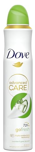 Dove Dove Advanced Care Go Fresh Gurke & Grüner Tee Duft mit dreifacher Feuchtigkeitstechnologie Anti-Transpirant Deodorant Spray Aerosol für 72 Stunden Schutz 200 ml