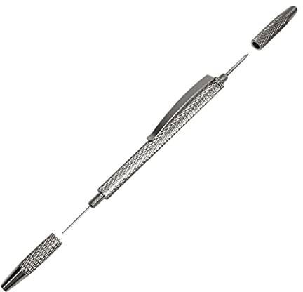 Anwangda Windscreen Washer Nozzle Adjustment Tool, Durable 2 in 1 Durable Compact Windscreen Windshield Washer Spray Nozzle Cleaner Needle Erosion Blockage Removal(Silver)