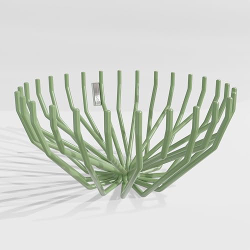 MYWIRE® Premium Obstschale (Resedagrün) aus Metall „GUSEN“ – hochwertige Dekoschale oder Obstschüssel im eleganten Look für ein modernes Design – edler Obstkorb – in Österreich produziert