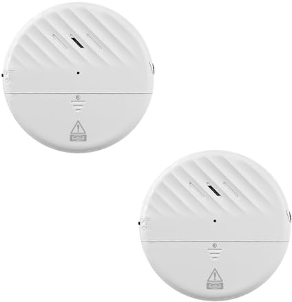 ThreeH Alarma Sensor de Vibración 125dB Fuerte Delgado con Baterías Sensibilidad Ajustable Luz Indicadora LED para Puerta Ventana Blanco 2 Paquetes