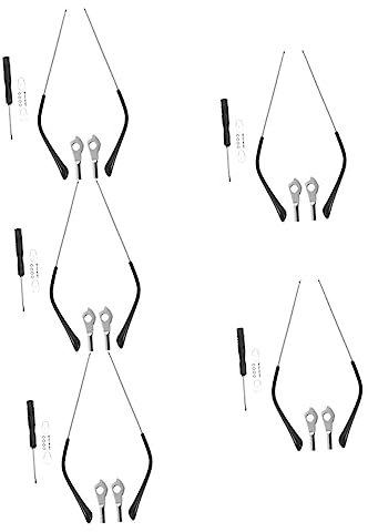 DOITOOL 5pairs Replacement Eyeglasses Temples Alloy Glasses Parts Easy to Install Non- Design for Sunglasses and Eyeglasses Compatible Frames