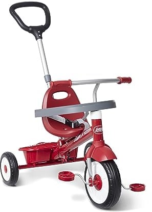Radio Flyer 3-in-1 Stroll 'N Trike, rotes Dreirad für Kleinkinder, für 1,5–5 Jahre