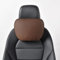 POKSRI Echtes Rindsleder nackenkissen Auto,kopfstütze Auto nackenstütze,Echtes Leder Unterstützung Kissen,Pflanzenbasiertes Polyester,30x19cm Nachfüllbar&Verstellbar Fahrzeug (Kaffee,1p)