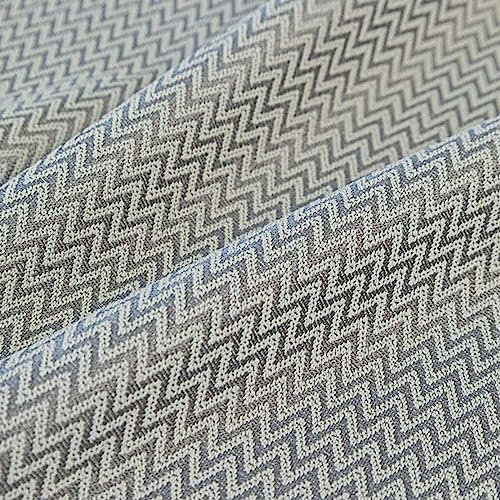 AMDXD Grau Vorhang Blickdicht Extrabreit mit Kräuselband, Welle Muster Verdunklungsvorhänge Extra Breit Polyester, 137x214CM(BxH)
