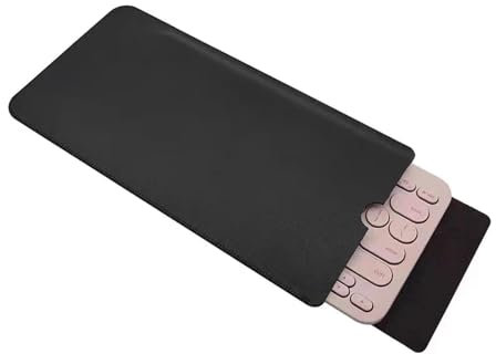 PU Leather Keyboard Sleeve Case Bag Travel Pouch for Logitech K380，for Apple Magic Keyboard (Black)