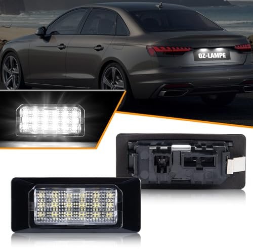 OZ-LAMPE LED Kennzeichenbeleuchtung für Au-di A1 S1 A4 B8 8K A5 A6 C7 S6 C7 A7 S7 Q5 RS5 Fecelift, Kennzeichenleuchten für VW GOLF6 / 7 Variant Plus SHARAN PASSAT Se-at Alhambra/Sko-da Fabia Oktavia
