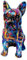 Französische Bulldogge Statue Graffiti Französische Bulldogge Skulptur Graffiti Kreative Graffiti Art Bulldogge Figur Harz Handwerk Französische Bulldogge Ornamente Graffiti