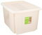 Edco Eindhoven B.V. Aufbewahrungsbox mit Deckel 45L - Organizer Box 55 x 40 x 30 cm - Plastikbox Geeignet für Kleidung, Weihnachtsdekorationen und Dokumente - Leicht Stapelbar - Kunststoff - Beige
