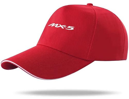 BVZPXTKC Baseballkappen, Für Mazda MX5 verstellbaren Klipp-Verschluss Waschbar Atmungsaktiv Sport Basecap Baseballkappe,B-OneSize