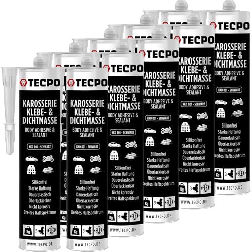 TECPO Karosseriekleber 10x370g Karosserie Kleber und Dichtmasse Klebstoff Dichtmittel silikonfrei dauerelastisch überlackierbar
