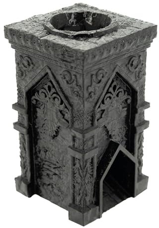 PLAYMATS FABT007 Würfelturm, Schwarz, 7,5x7,5x12,5 cm