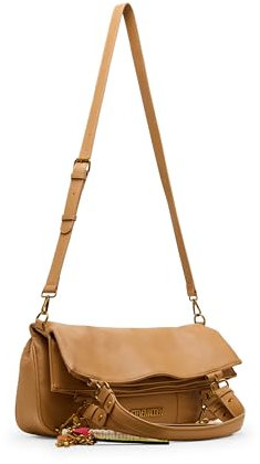 Steve Madden Damen Bbodie Triple Compartment Foldover Tote Tragetasche, Sattel
